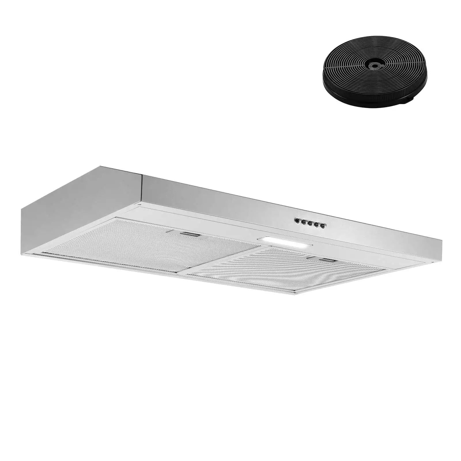 30 inch 230 CFM Under Cabinet Mount Stainless Steel with Carbon Filter LED Lights Kitchen Range Hood USGF2375CF