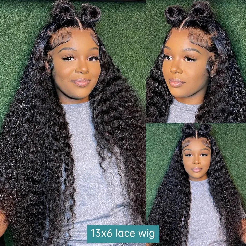 40Inch Long Full Bouncy 13X6 HD Lace Frontal Wig Jerry Curly Lace Front Human Hair Wigs Water Curly Frontal Wigs For Black Women