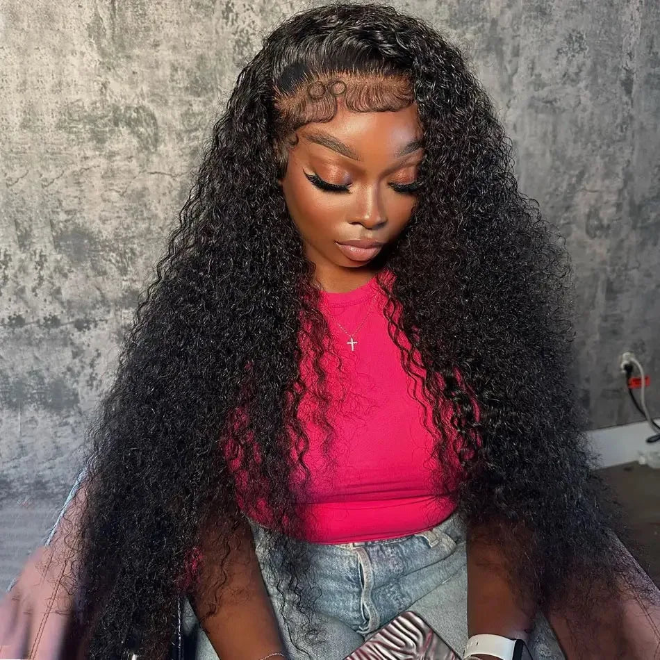 40Inch Long Full Bouncy 13X6 HD Lace Frontal Wig Jerry Curly Lace Front Human Hair Wigs Water Curly Frontal Wigs For Black Women