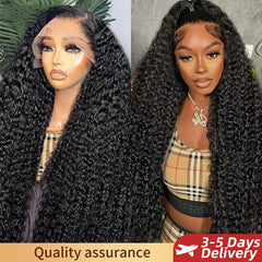 40Inch Long Full Bouncy 13X6 HD Lace Frontal Wig Jerry Curly Lace Front Human Hair Wigs Water Curly Frontal Wigs For Black Women