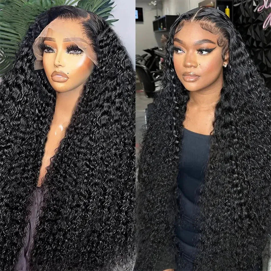 40Inch Long Full Bouncy 13X6 HD Lace Frontal Wig Jerry Curly Lace Front Human Hair Wigs Water Curly Frontal Wigs For Black Women