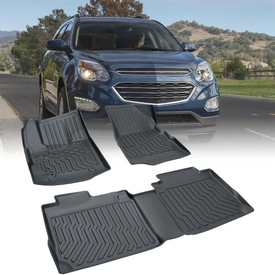 TPE Rubber Car Floor Mats Compatible with 12-17 Equinox GMC Terrain GMC Denali