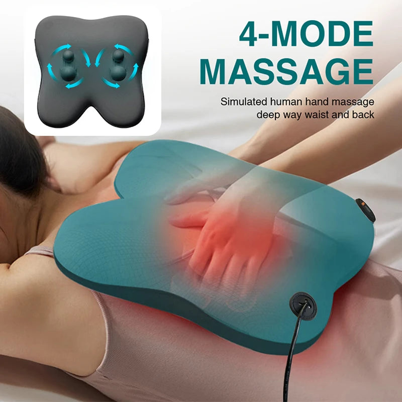 Back Massage Pillow with Heat Cordless Neck Massagers for Relax Deep Tissue Shiatsu Massagers for Full Body Gifts for Women Men