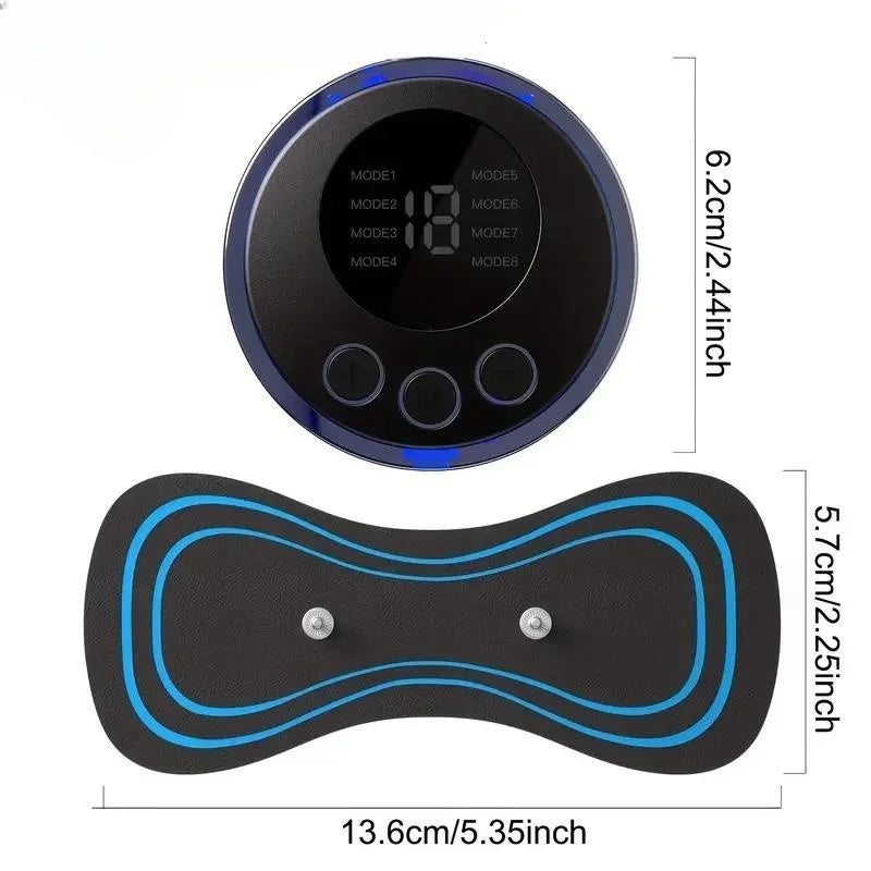 Portable Mini Massage Patch, USB Rechargeable Full Body Sports Massager for Shoulder, Neck, Whole Body