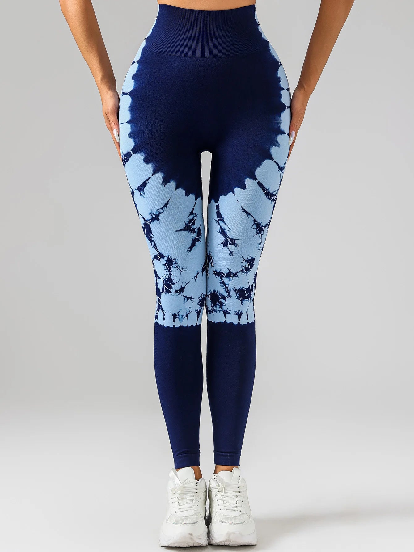 Moisture-Wicking, And Stretchy Tie-dye Women's Yoga Leggings With High Waistband Perfect For Outdoor Activities And Fitness