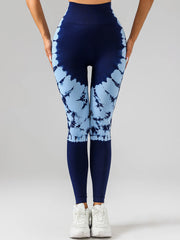 Moisture-Wicking, And Stretchy Tie-dye Women's Yoga Leggings With High Waistband Perfect For Outdoor Activities And Fitness