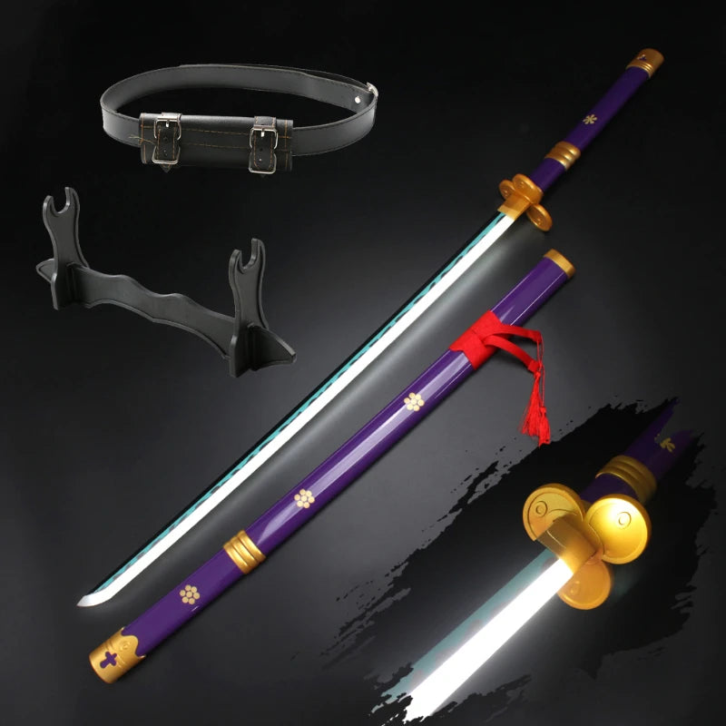 Roronoa Zoro Katana LED Light Up Sword Role-playing Weapons Props Sandai kitetsu Yubashiri Halloween Gifts