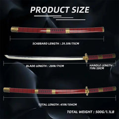 Roronoa Zoro Katana LED Light Up Sword Role-playing Weapons Props Sandai kitetsu Yubashiri Halloween Gifts