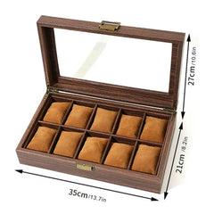 Watch Organizer Elegant Watch Storage Box with Window Display Removable Pillows Dust-proof Design Capacity Organizer for Watches