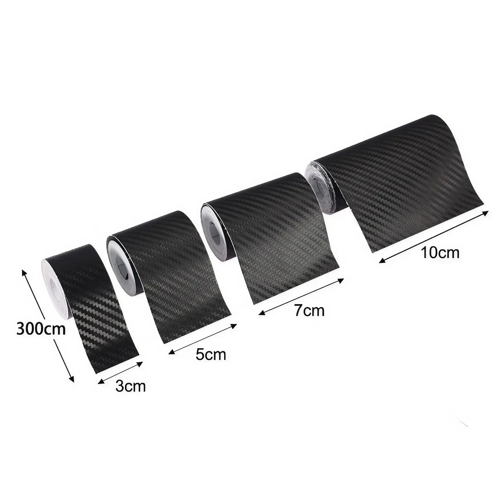 3D Carbon Fiber Film Sticker for Car Window B C Pillar - 3/5/7/10cm * 300cm, Decoration Cover, Automotive Styling