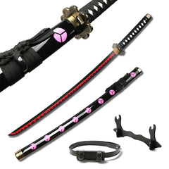 3-pcs Set Roronoa Zoro Swords 104cm Handmade Katana Japanese Anime Cosplay Sword Shusui Enma Kitetsu Free sword holder and belt