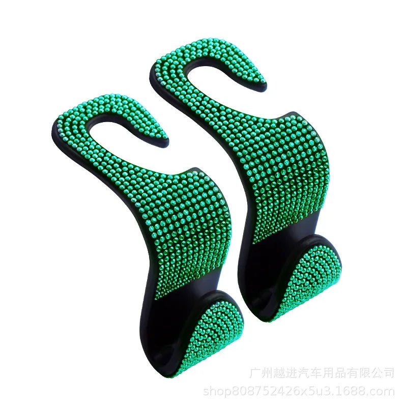 Bling Vehicle Seat Headrest Hook Front Seat, Car Hook Bling Automotive Hangers for Purse, Bag, Handbag, Grocery, Car Accessories