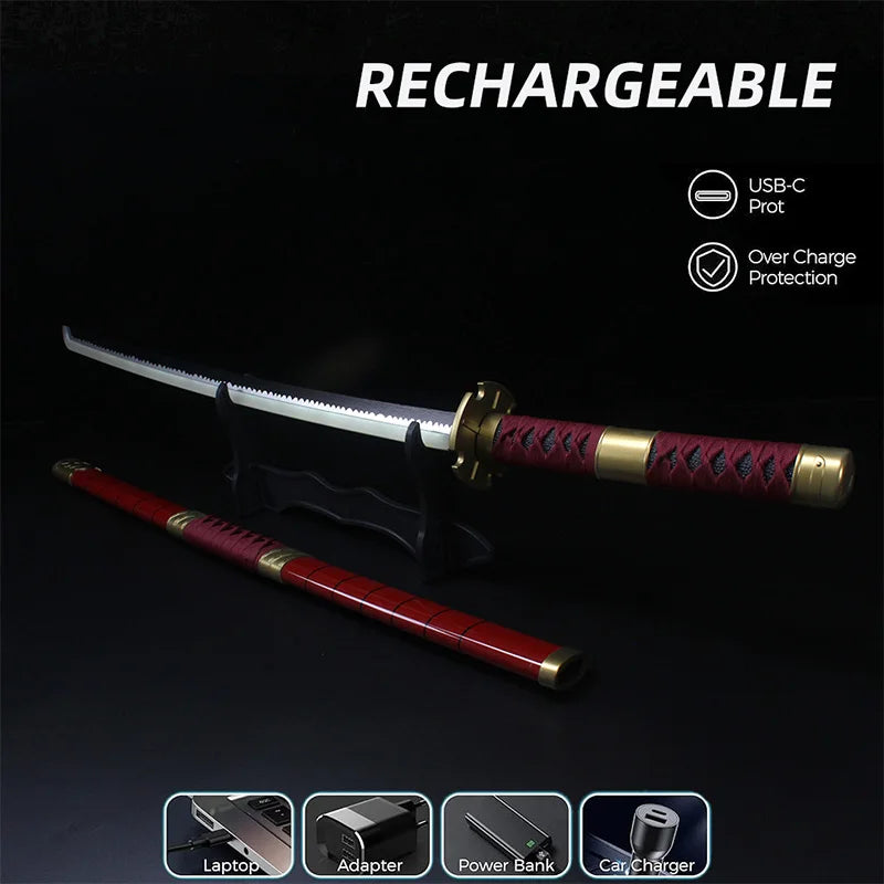 Roronoa Zoro Katana LED Light Up Sword Role-playing Weapons Props Sandai kitetsu Yubashiri Halloween Gifts