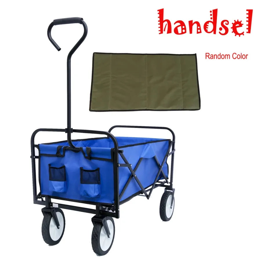 Outdoor Folding Wagon Garden ; Large Capacity Folding Wagon Garden Shopping Beach Cart ; Heavy Duty Foldable Cart; for Outdoor