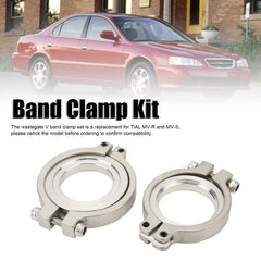 44 mm Wastegate V Band Clamp Set Stainless Steel Inlet Flang Repair Kit Replacement for TiAL MV‑R and MV‑S