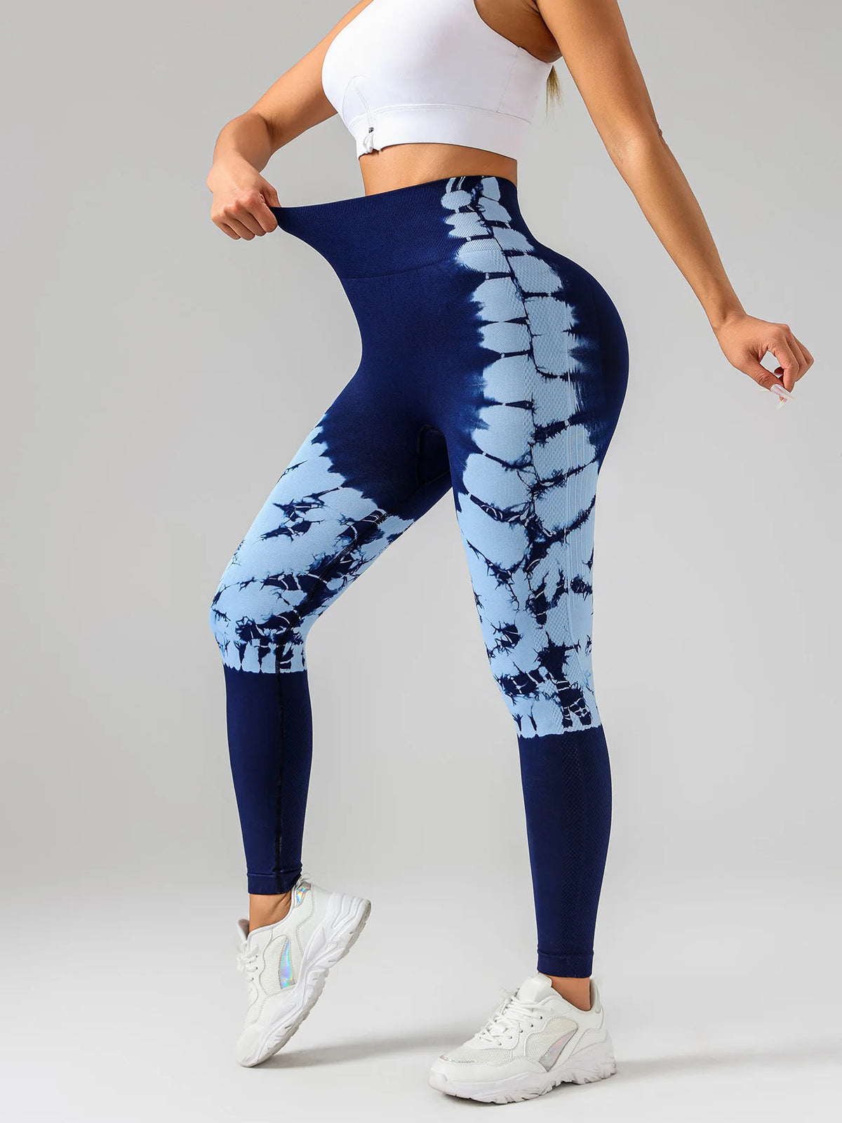 Moisture-Wicking, And Stretchy Tie-dye Women's Yoga Leggings With High Waistband Perfect For Outdoor Activities And Fitness