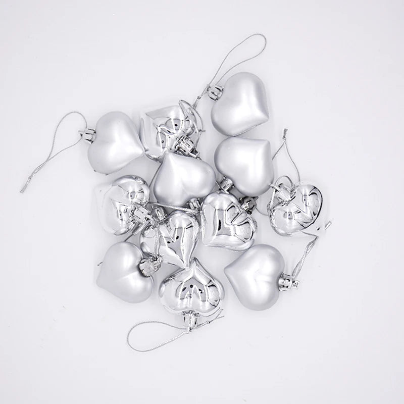 36pcs Heart-Shaped Pendant Ornaments Suitable For Valentine's Day Mother's Day Small Heart-Shaped Weddings Parties