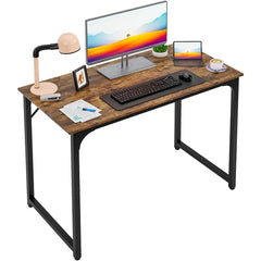 PayLessHere 32 39 47 inch Computer Desk Study Writing Table Adjustable feet Modern Furniture for Home Office 1 Brown 39 inch