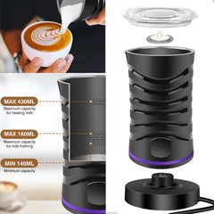 4 in 1 Electric Milk Frother Milk Foam Machine For Coffee Cappuccino Latte Hot and Cold Foam Maker Automatic Milk Frother Foamer