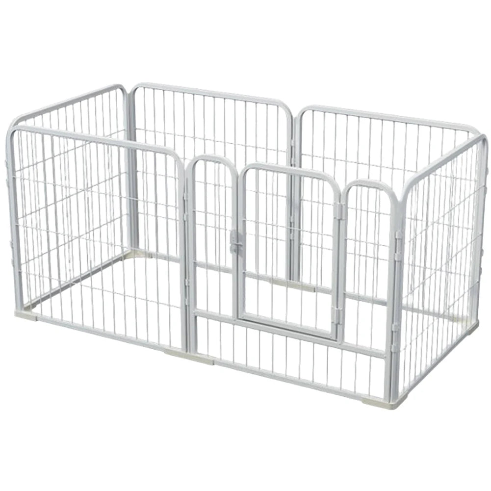 6 Panels Foldable Pet Playpen with Door Heavy Duty Dog Puppy Playpen Exercise Puppy Kennel Cage for Dog Cat Rabbit Pet Exercise