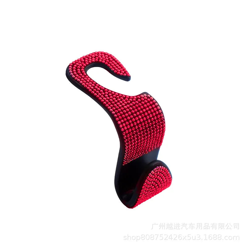 Bling Vehicle Seat Headrest Hook Front Seat, Car Hook Bling Automotive Hangers for Purse, Bag, Handbag, Grocery, Car Accessories