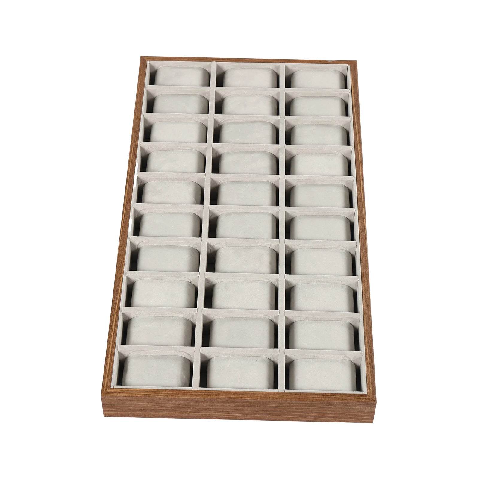 30-Slot Watch Box Organizer Watch Case W/ Glass Lid Retro Watch Storage Box Classic Watch Display Case Jewelry Storage For Rings