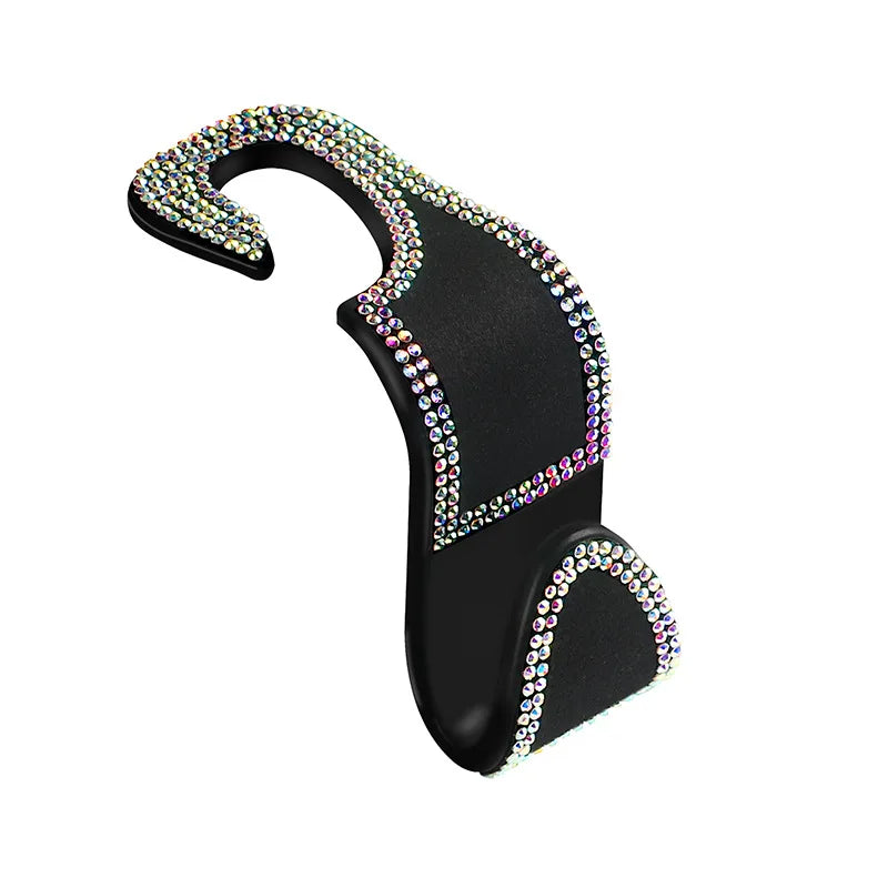 Bling Vehicle Seat Headrest Hook Front Seat, Car Hook Bling Automotive Hangers for Purse, Bag, Handbag, Grocery, Car Accessories