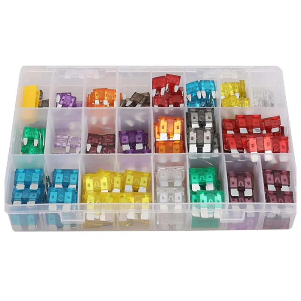 100/140/300Pcs Car Fuses Assortment Kit Medium Mini Auto Car Fuses 2A/3A/5A/7.5A/10A/15A/ 20A/25A/30A/35A Blade Fuses Automotive