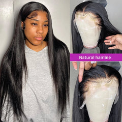 30 40 Inch 13X4 13x6 Lace Front Human Hair Wig Brazilian Bone Straight 360 Full HD Lace Frontal Wigs Human Hair Wig Pre Plucked