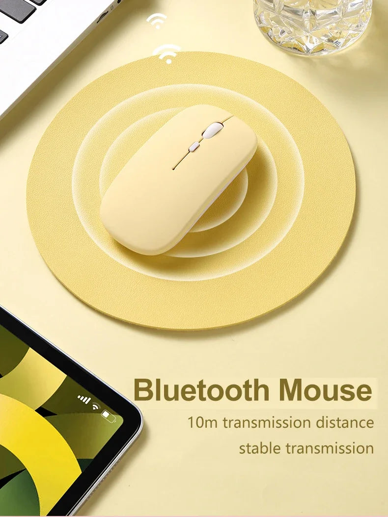 Bluetooth Mouse Wireless Mute Ergonomic Portable Mini Office Mouse Durable Keyboard Color Selectable For Multiple Devices