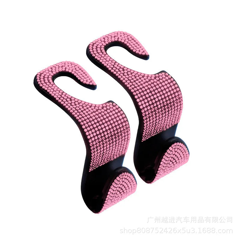 Bling Vehicle Seat Headrest Hook Front Seat, Car Hook Bling Automotive Hangers for Purse, Bag, Handbag, Grocery, Car Accessories