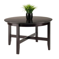 Round Coffee Table Espresso Modern Living Room Furniture