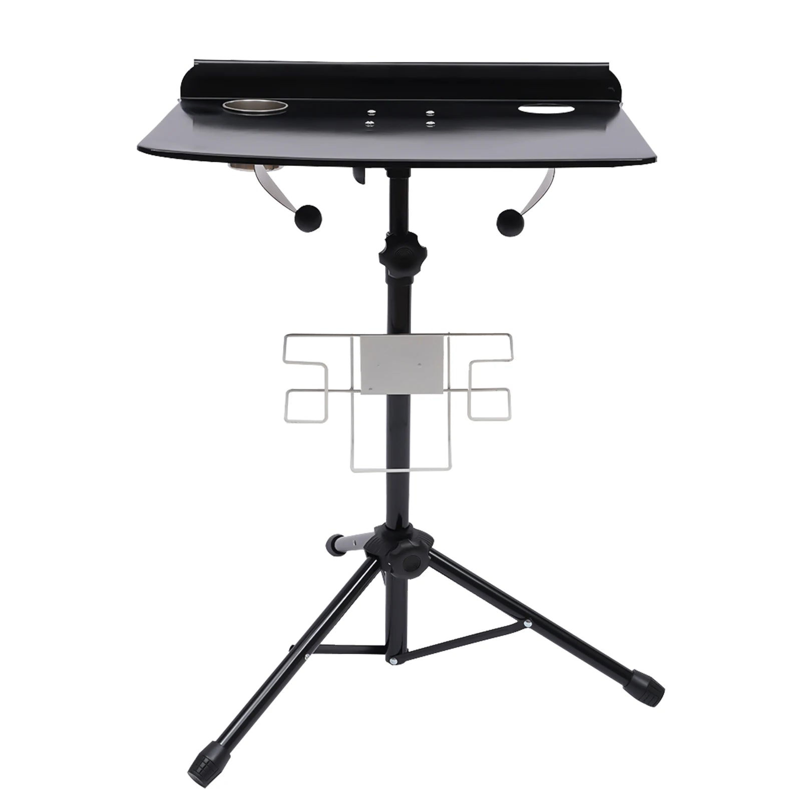 Tattoo Work Station Collapsible Tripod Tray Stand Height Adjustable Desk Stable Workbench Black