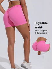 High-waisted Butt-lifting Women's Sports Yoga Shorts Women's Butt Lifting Shorts High Waist Tummy Control