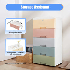 Dresser Storage Cabinet 5 Drawer Stackable Vertical Clothes Storage Tall Small Closet Plastic Drawers Home Furniture