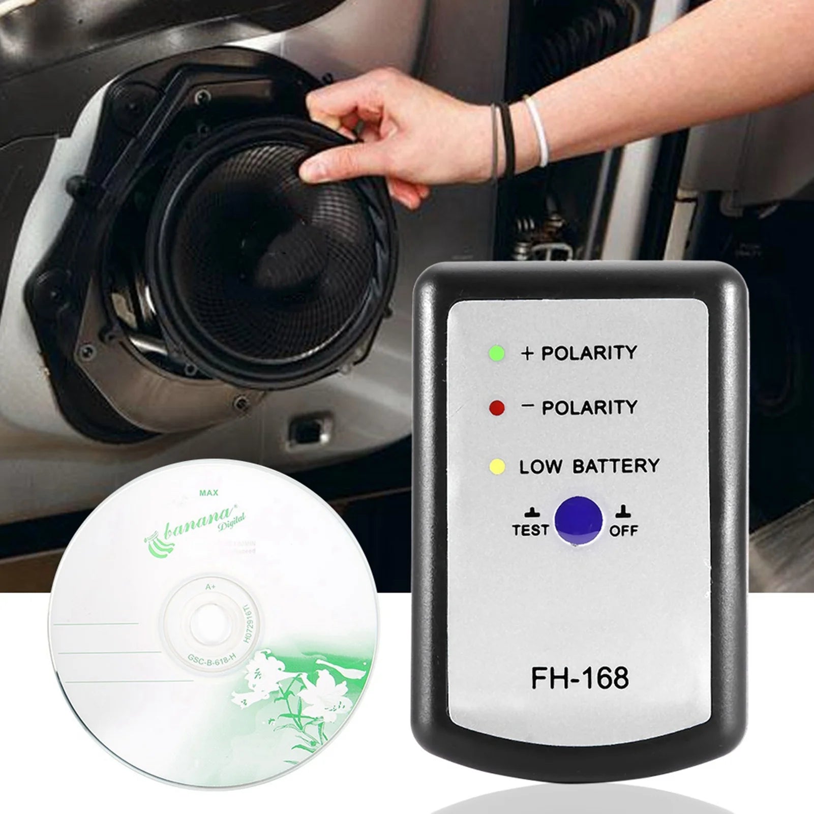 Universal Car Phase Tester Audio Speaker Horn Positive Negative Polarity PH Phasemeter Automotive Accessories