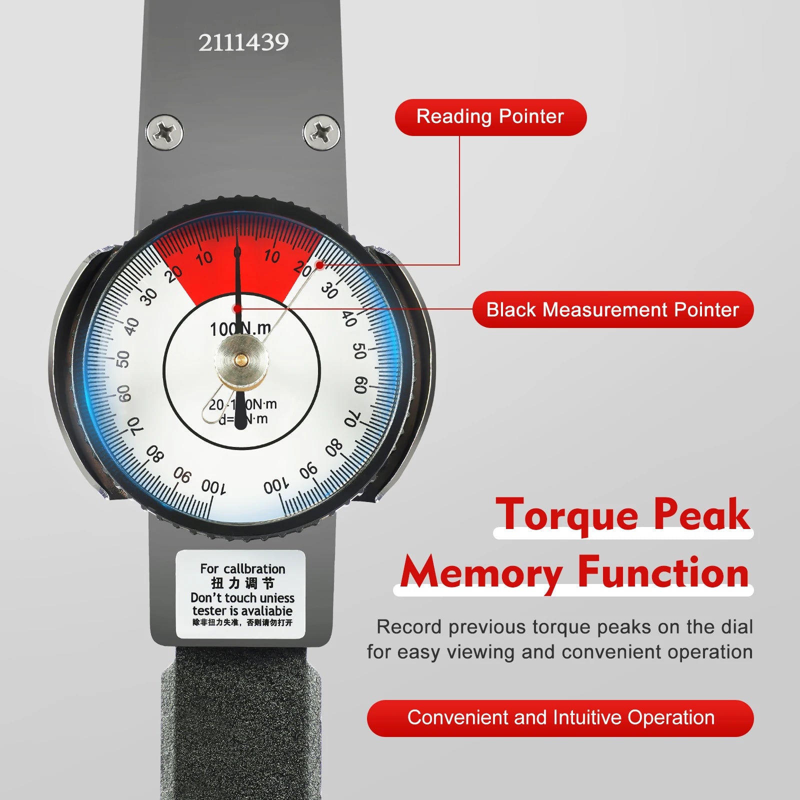 Torque Wrench Torquemeter Dial Automotive Tools Hand Tool Auto Service Equipment Garage Tools Needle Indicator Cursor Tool