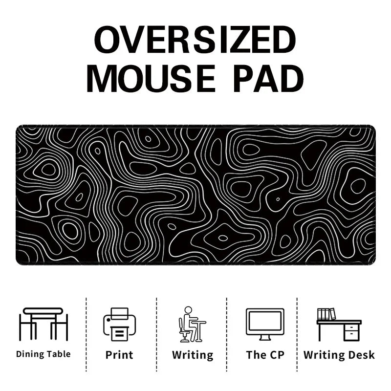 Gaming Mouse Pad Gamer Computer Accessories Large Keyboard Pad Table Mat Black Mousepad for Office Laptop Desk Accessory