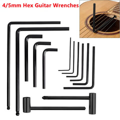 13Pcs 4/5mm Guitar Wrenches Truss Rod Tool Hexagon Allen Wrench Key For Martin Acoustic Guitar Bass Electric Guitar Adjustment