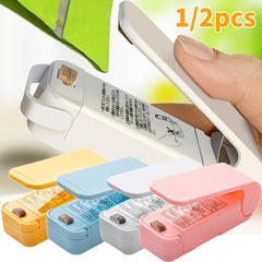 1/2PCS Mini Plastic Bag Sealer Machine Storage Bag Clip Sealing Storage Machine Portable Sealer Food Packing Seal Kitchen Gadget