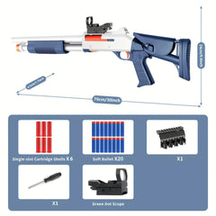 Soft Bullet Toy Gun Toy Shotgun Shell Ejecting Toy Gun (30-Inch),Soft Bullets Gun[with6 Shell 20 Soft Darts] Perfect for Indoor