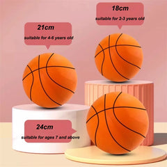 New Silent Basketball PU High Density Foam Mute Ball Size 3/5/7 Indoor Bouncing Basketball Quiet No Noise Children Sports Toys