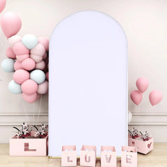 6.6FT Wedding Arch Backdrop Stand and Arch Cover Metal Arch Stand with Arch Stand Cover for Parties Birthdays Baby Showers