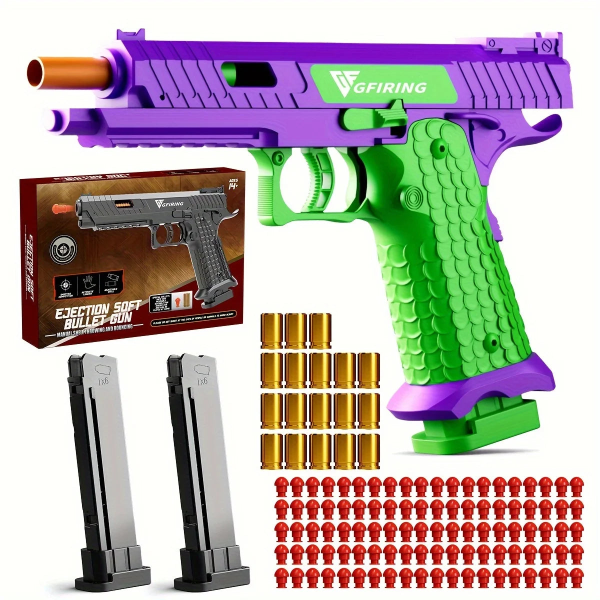 Toy Gun, Soft Bullet Toys Gun for Boys, Toy Foam Blaster, Empty Shell Ejecting Toy Gun Pistol