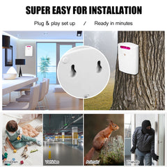 Multifunctional Wireless Driveway Alarm IR Motion Sensor Alarm Doorbell 1 Receiver 2 Transmitters for Home Outdoor Use