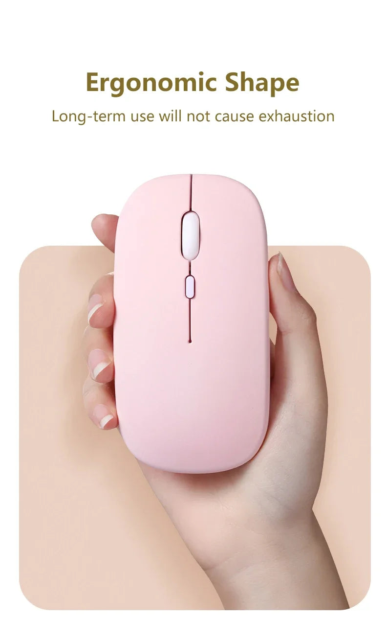 Bluetooth Mouse Wireless Mute Ergonomic Portable Mini Office Mouse Durable Keyboard Color Selectable For Multiple Devices