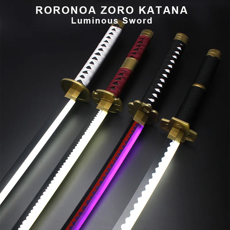 Roronoa Zoro Katana LED Light Up Sword Role-playing Weapons Props Sandai kitetsu Yubashiri Halloween Gifts