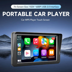 7in Portable Car Touch Screen Bluetooth FM Radio for Siri Reverse Image MP5 Player Screen for Carplay for Android Auto DC12