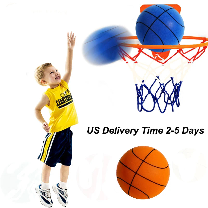 New Silent Basketball PU High Density Foam Mute Ball Size 3/5/7 Indoor Bouncing Basketball Quiet No Noise Children Sports Toys