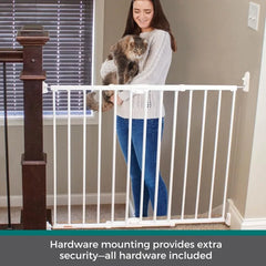 North States MyPet Wide ClearPath Staircase and Hallway Pet Gate: 28.68"-47.85" Wide Dog Gate. Hardware Mount Dog Gates for The